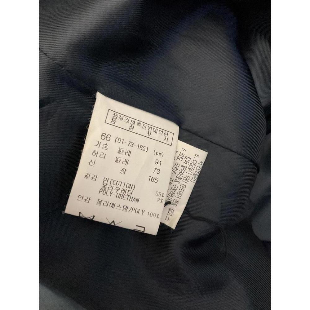 EnC Korean  Navy Blue Velour Blazer with Ribbon and faux leather detail Size S - Picture 13 of 14